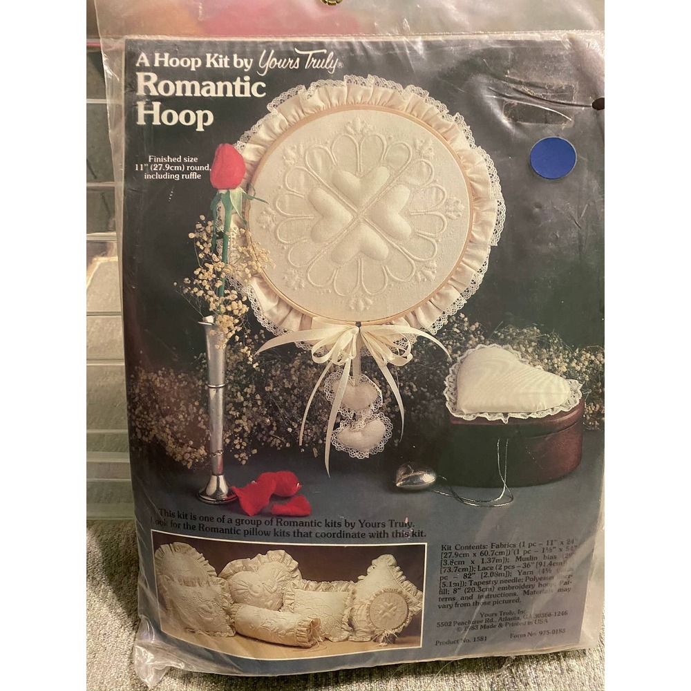 candlewicking kit Yours truly Romantic hoop wall hanging kit